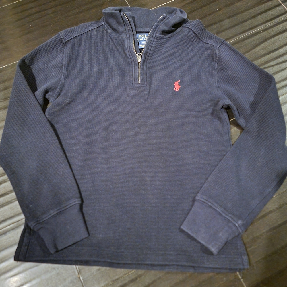 Kids Polo Ralph Lauren Navy Quarter-Zip Pullover